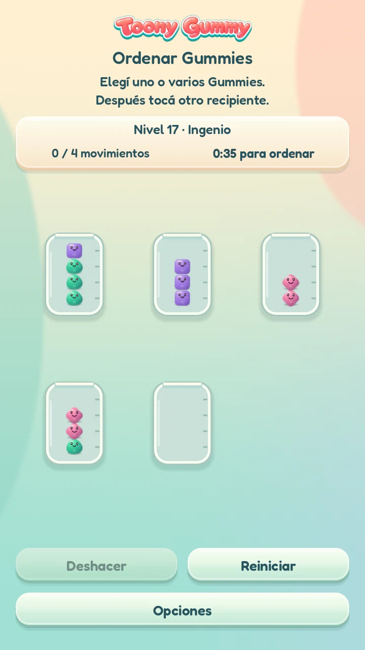 Recipientes de una partida de Ordenar Gummies